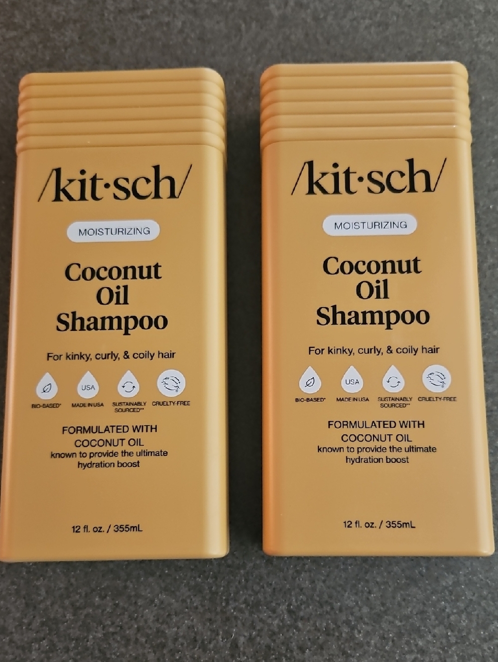 (2) NWT kitsch Coconut Oil Shampoo